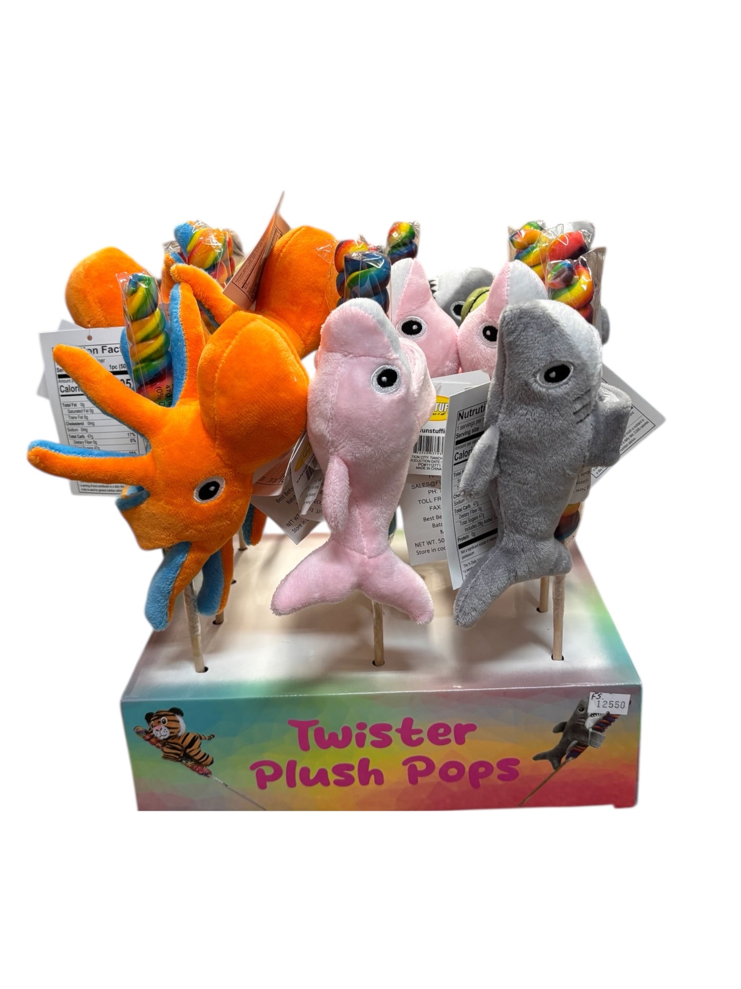 Sea Life Plush Slap Bracelet With Lollipop