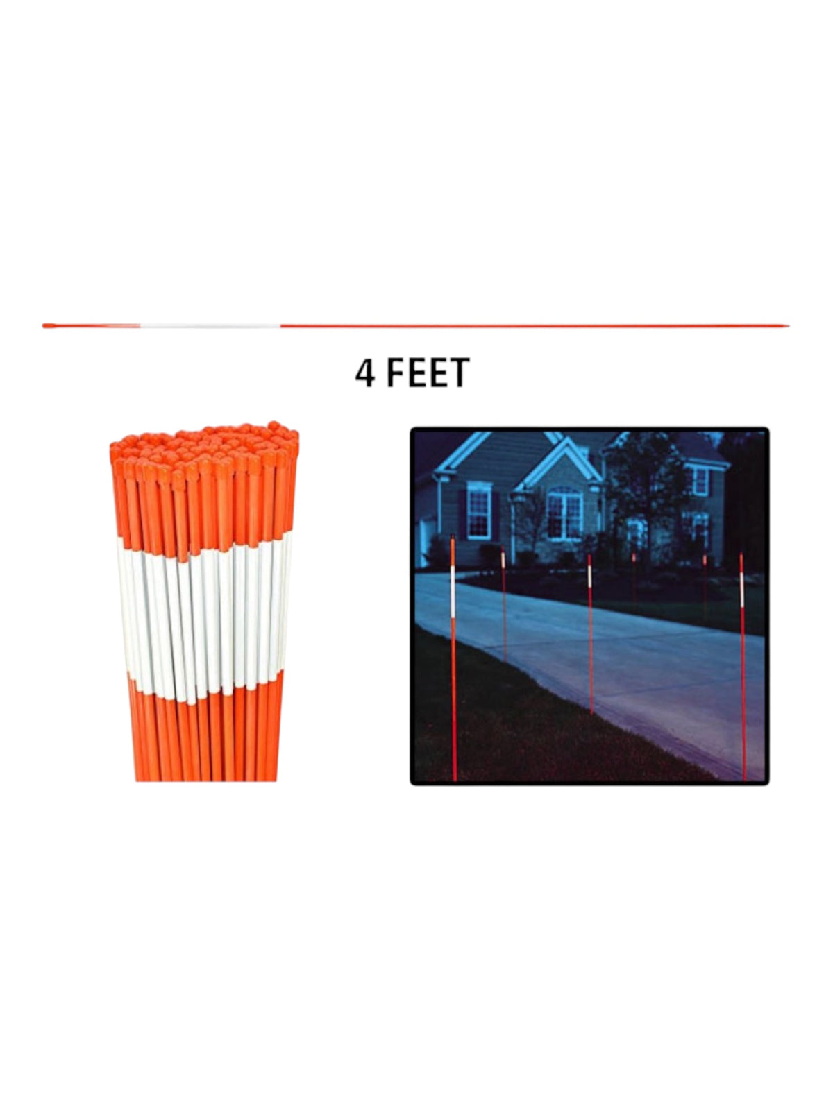 Orange Driveway Markers