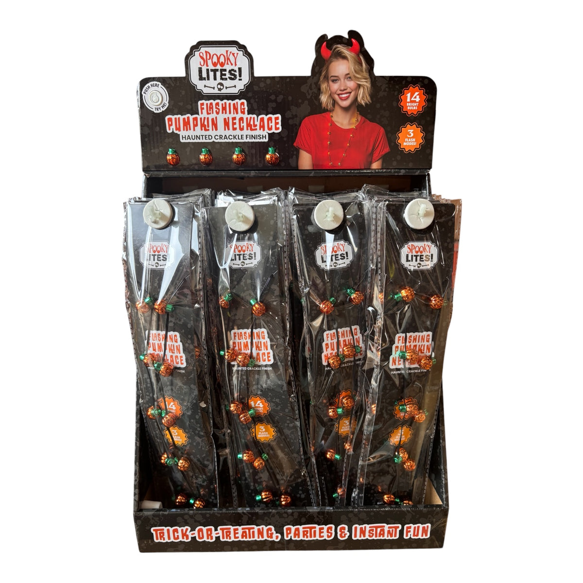 Flashing Pumpkin Necklace