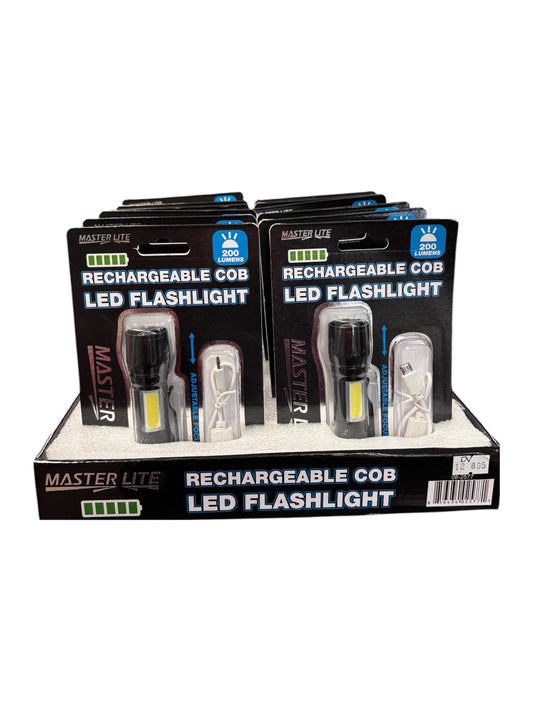 Rechargeable COB LED Flashlight