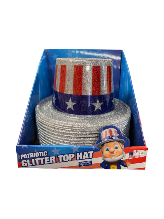Patriotic Glitter Top Hat