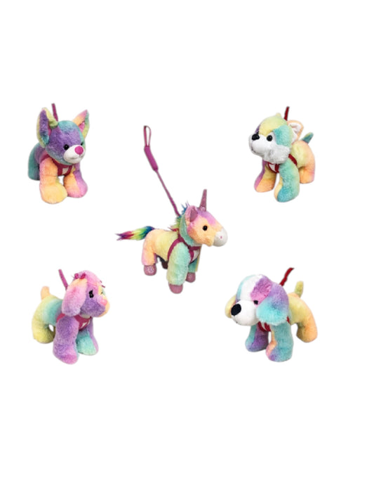 Tie-Dye Dog/Unicorn On Leash
