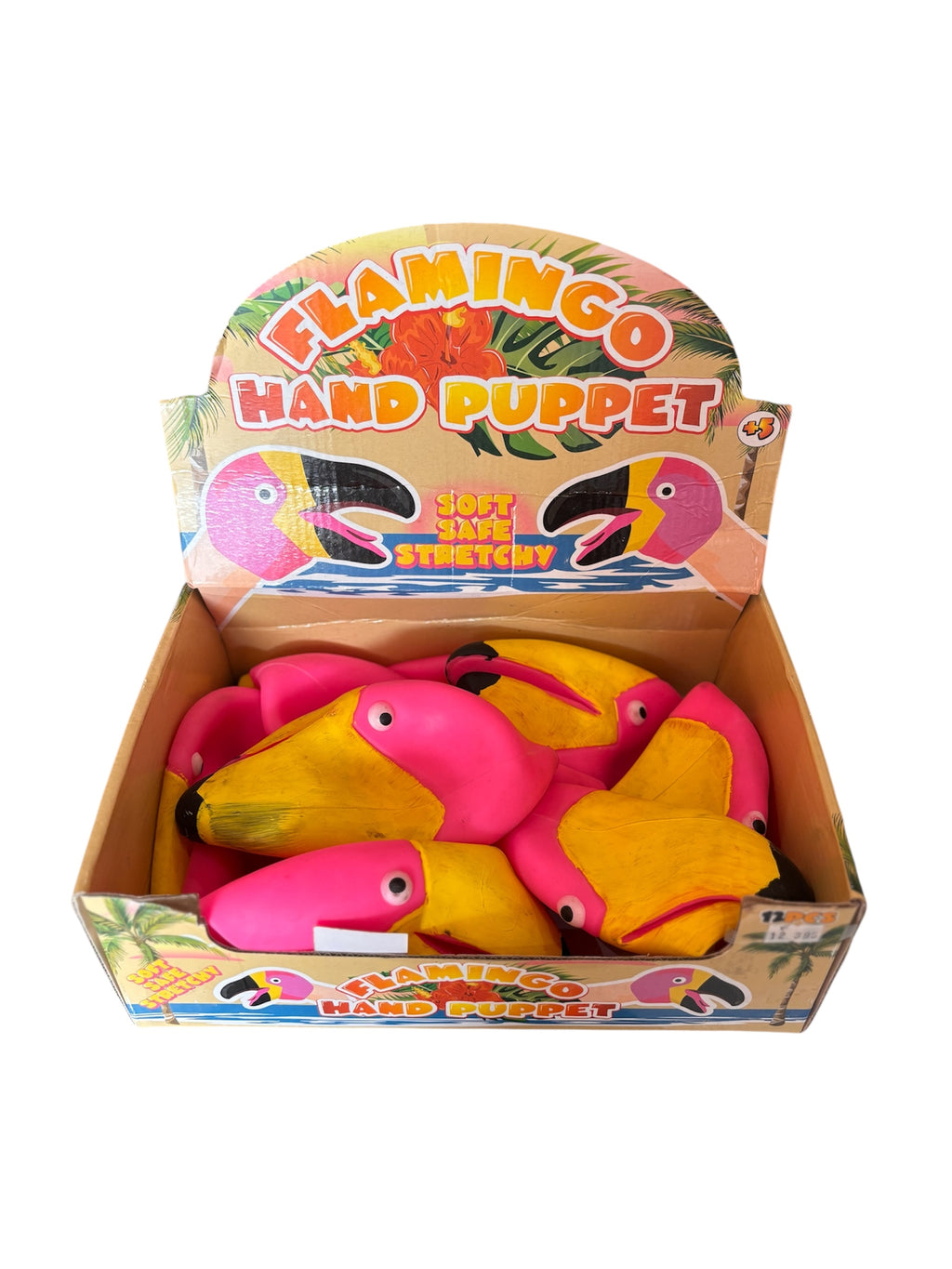 Flamingo Hand Puppet Display