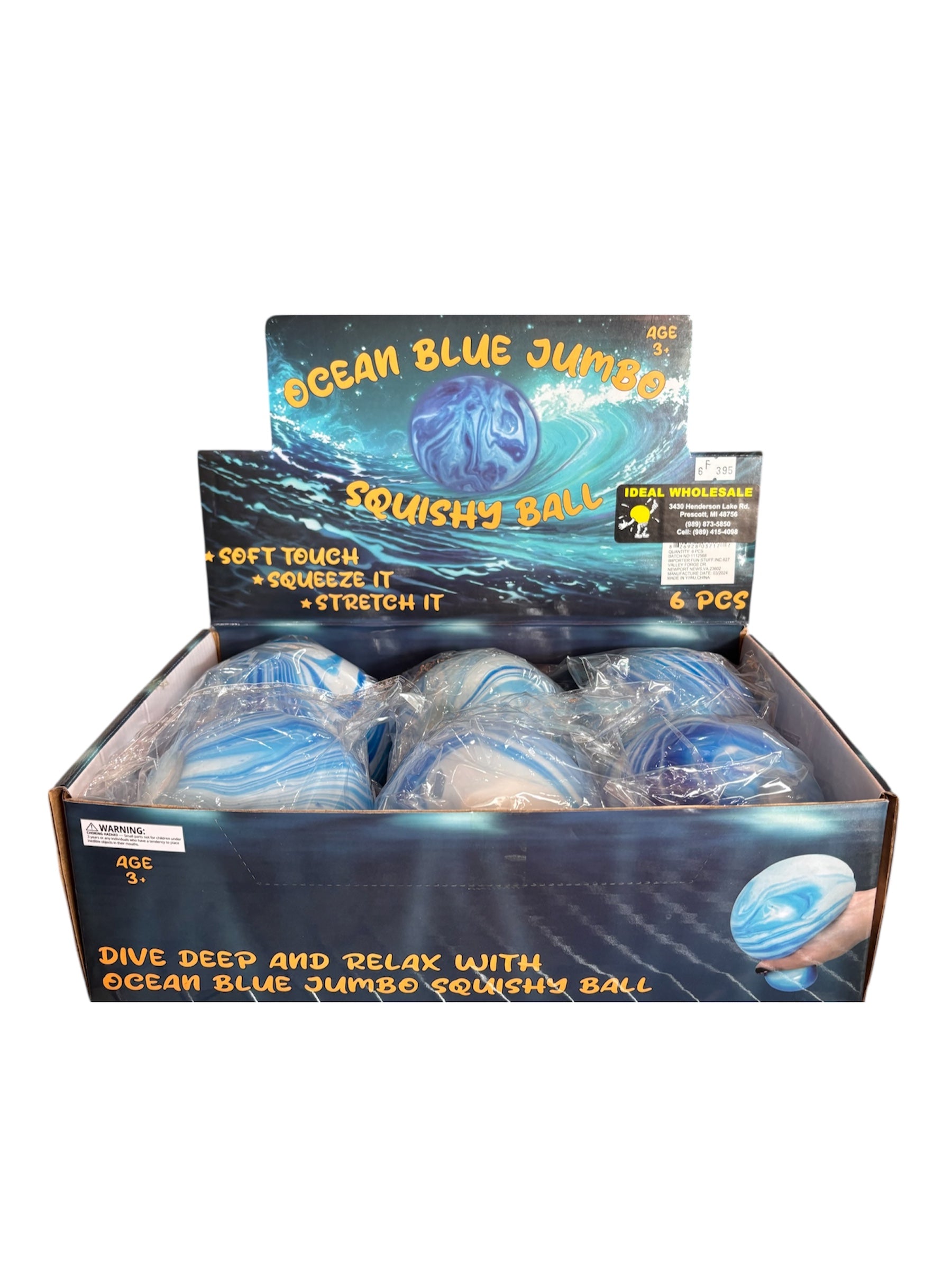 Ocean Blue Jumbo Squishy Ball