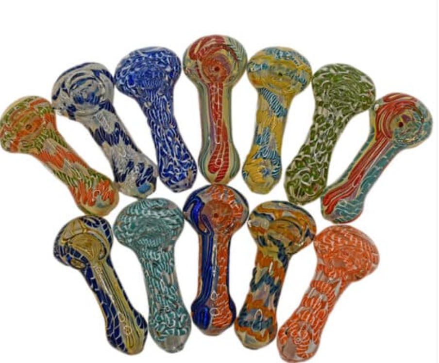 Glass Pipe 3" With Swirls