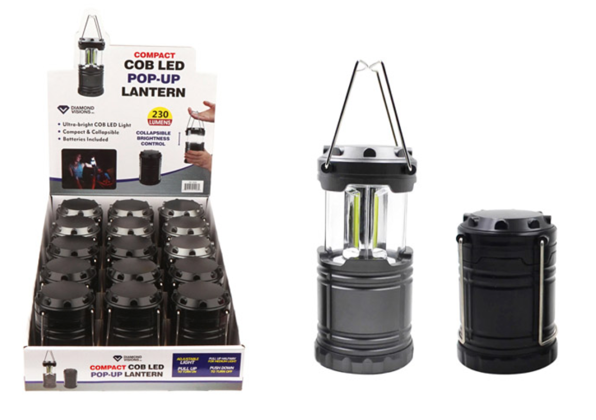 Mini Black Pop-Up COB LED Lantern