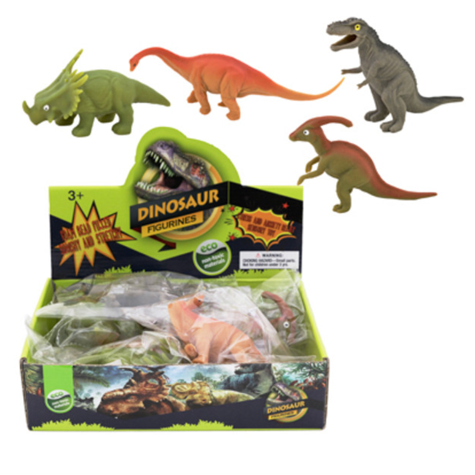 Dinosaur Squishy Pull Toy with Foam Beads