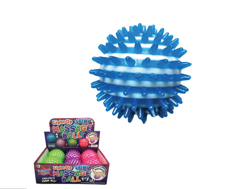Light Up Spiky Massage Ball Display
