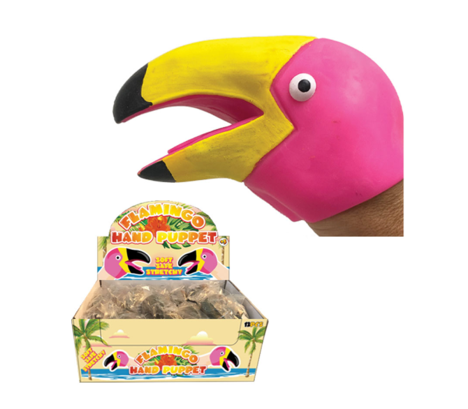 Flamingo Hand Puppet Display
