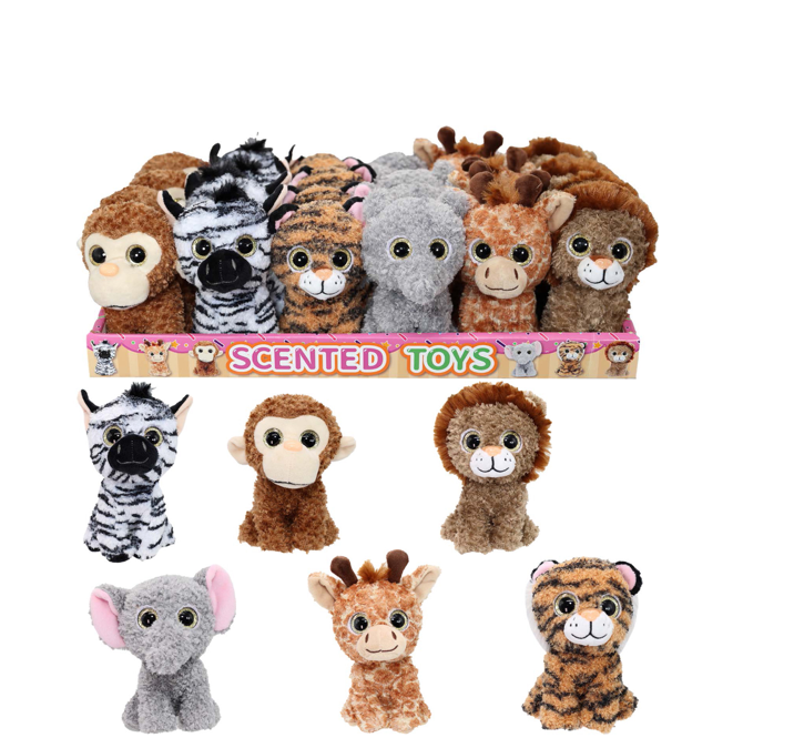 Scented Jungle Animal Plush Display