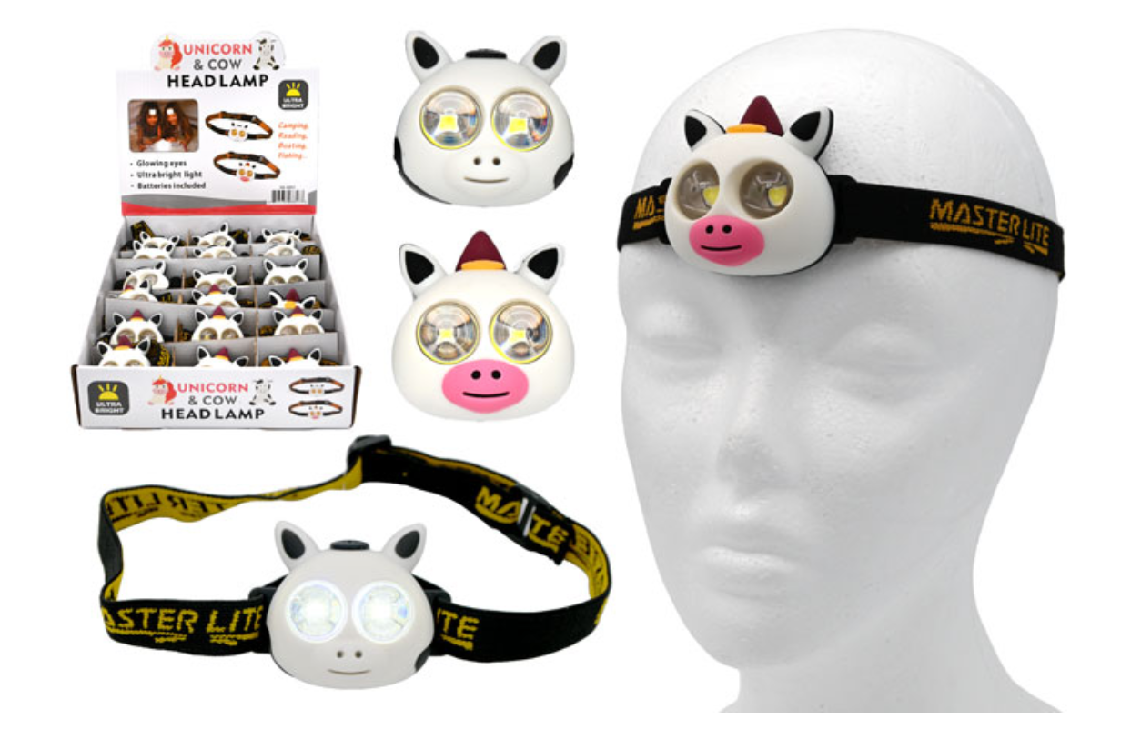 Head lights unicorn and cow